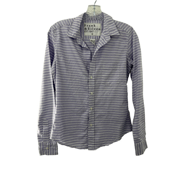 Frank & Eileen Tops - Frank & Eileen Women's Long Sleeve Barry Fitted Top Button Up Stripe Size XS